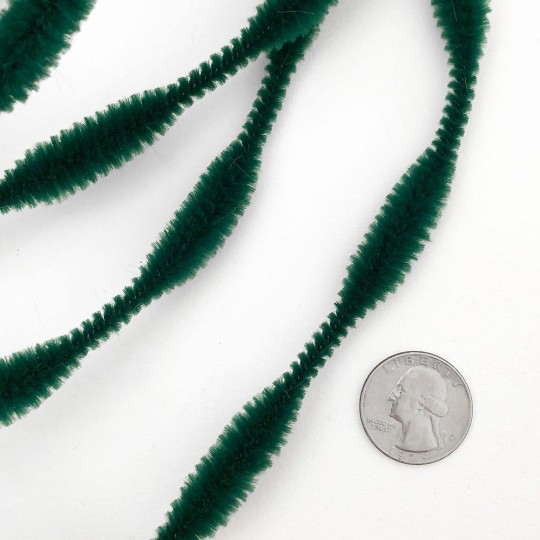 Petite 2-1/2" Bump Chenille for Beards and Arms in Dark Green ~ 1 yd. (15 bumps)